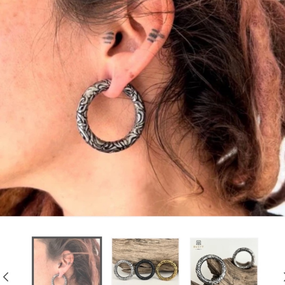 Carved Hoops Ear
Weights | Ornamental
Hoop Hangers